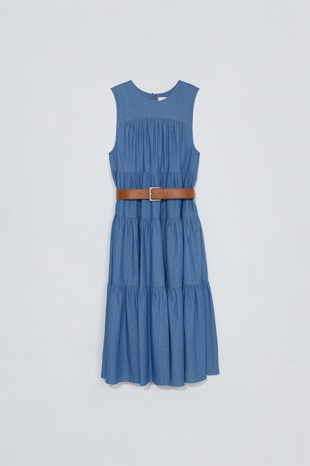 Shirring in layers dress_blue