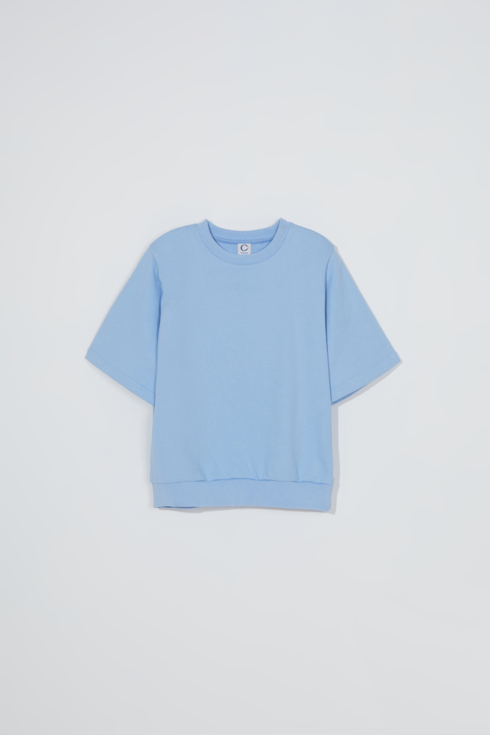Half-sleeved sweatshirt_light blue
